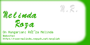 melinda roza business card