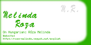 melinda roza business card